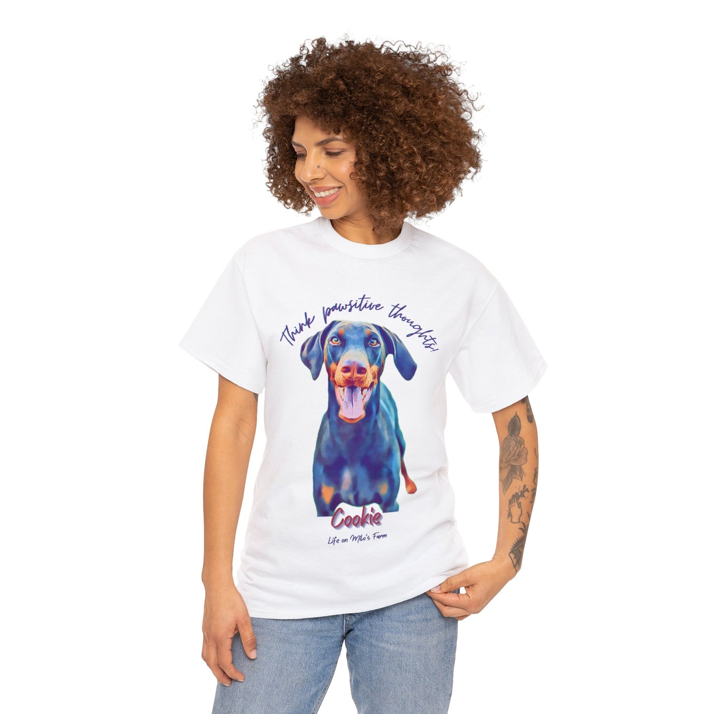 Think Pawsitive Thoughts Cookie Tee