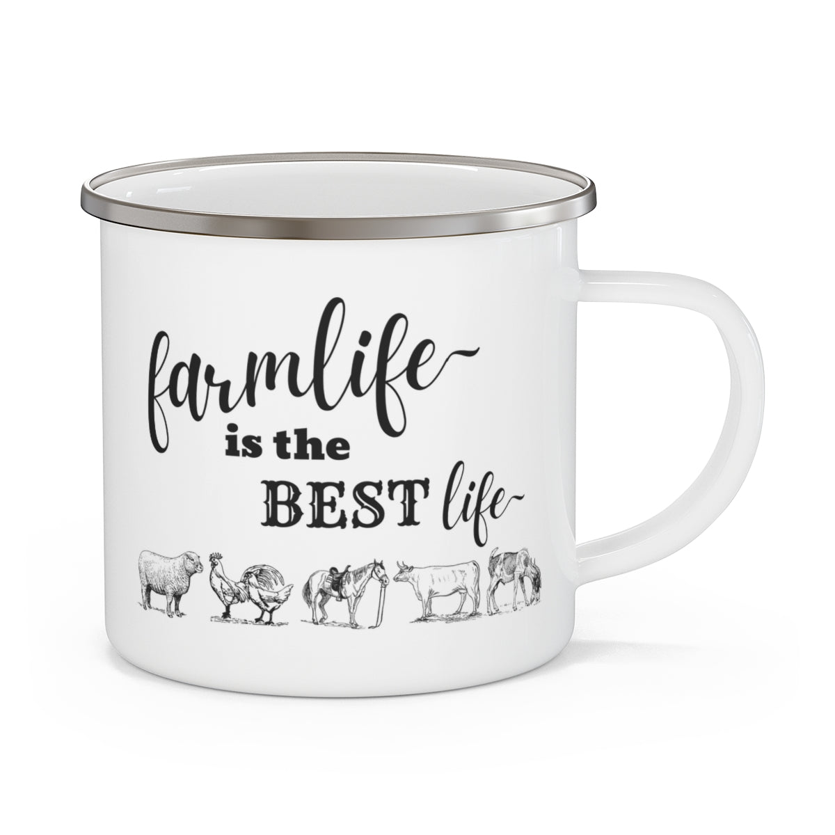 Farmlife Is The Best Life  - Enamel Mug