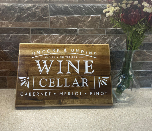 Wine Cellar – Uncork & Unwind | 20cm x 30cm