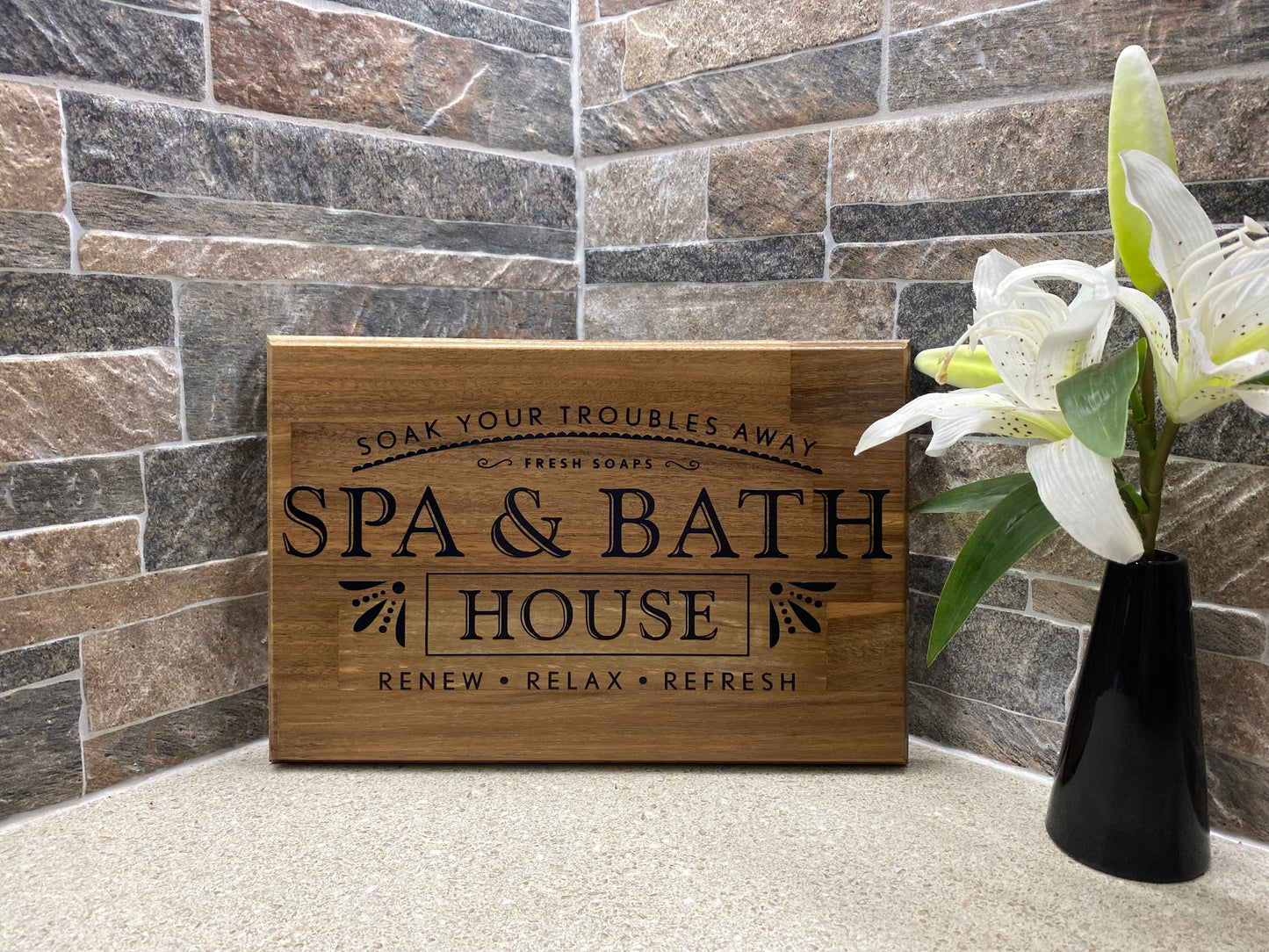 Spa & Bath House – Soak your troubles away | 20cm x 30cm